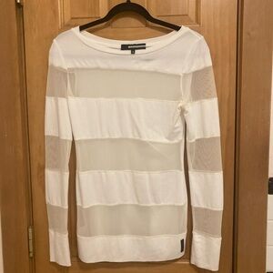 Anatomie mesh striped shirt